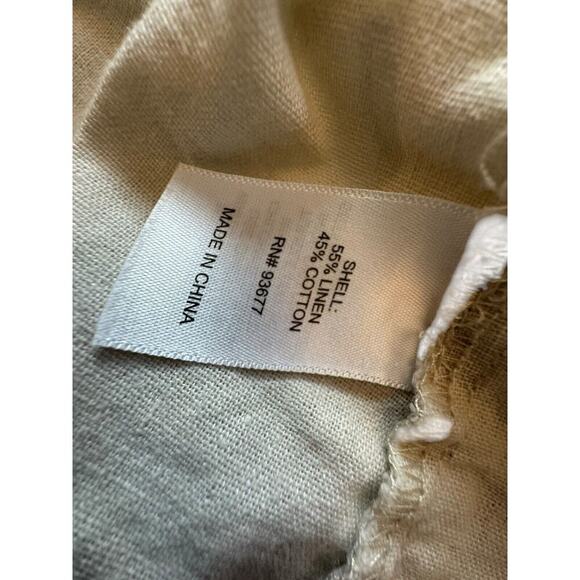 ST JOHN'S BAY “Shacket”w/belt Small Linen Blend In Sand Color 90’s Classic - Picture 6 of 7